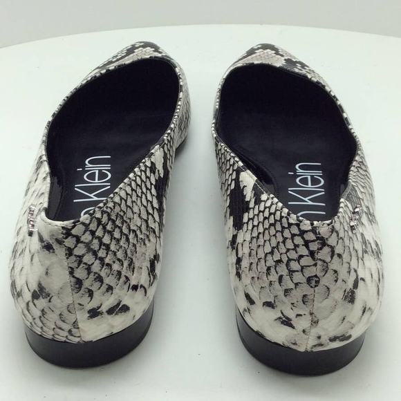 Calvin Klein Snakeskin Leather Flats 8.5 - Picture 3 of 5